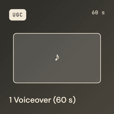 1 UGC Voiceover